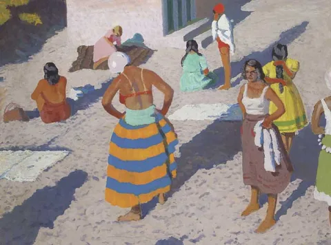 Patrick Leonard, ON THE BEACH, COUNTY DUBLIN, oil on canvas