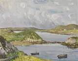 Charles Vincent Lamb, BOATS IN A WEST OF IRELAND INLET