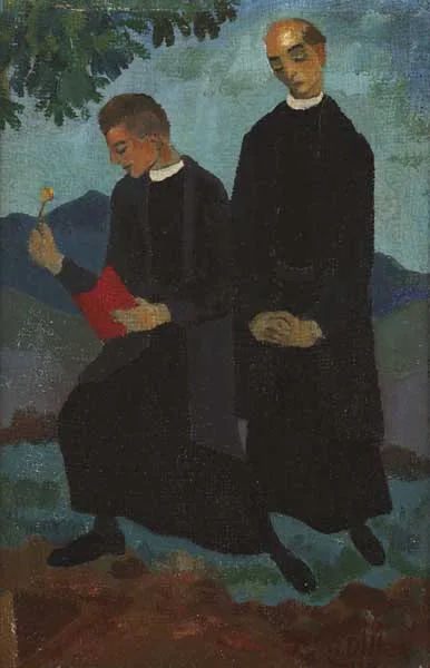 DUST TO DUST by Gerard Dillon, 1946, oil on board, sold Nov 2010