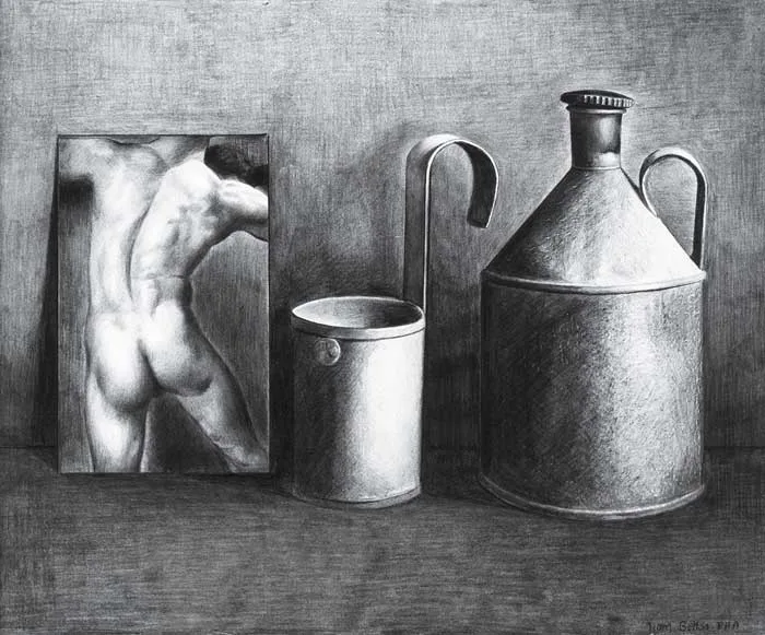 MALE TORSO by Liam Belton, pencil, sold Nov 2010