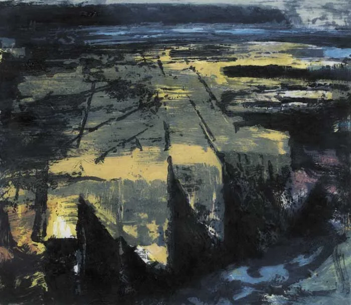 SHORELINE VARIATIONS, II by Donald Teskey, 2006, carborundum print (no. 29 from an edition of 30), sold Nov 2010
