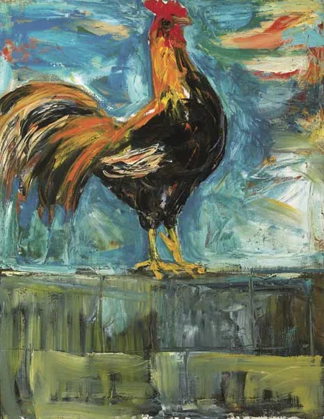 COCK III by Sean Fingleton, 1987, oil on canvas, sold Nov 2010