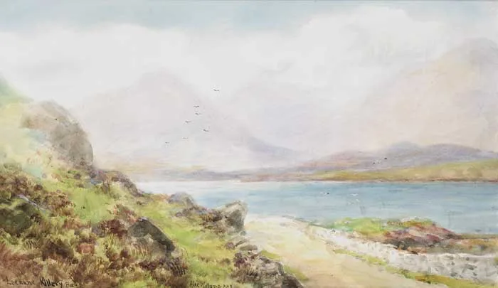 LEENANE, KILLARY BAY by Alexander Williams, watercolour over pencil, offered Oct 2010