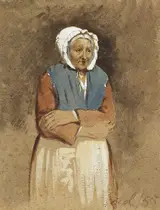 Erskine Nicol, ELDERLY WOMAN WITH HEADRESS