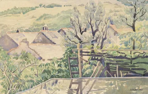 VIEW FROM A ROOFTOP by Dorothy Blackham, watercolour, offered Oct 2010