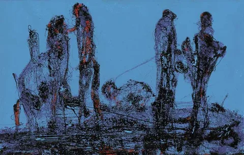 Edward Delaney, CUCHULAINN SUITE XX, 1972, oil on paper