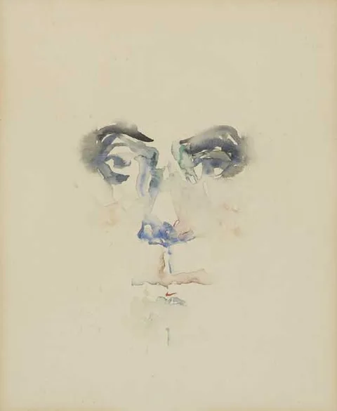 Louis le Brocquy, STUDY OF FEDERICO GARCIA LORCA, 1977, watercolour