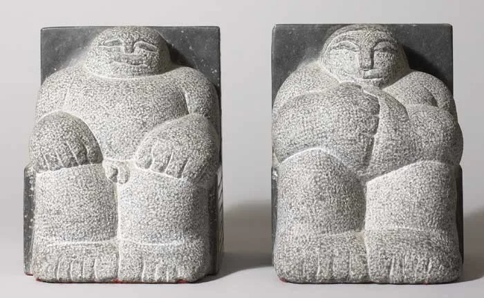 Dick Joynt, KING and QUEEN, 1983 (A PAIR), limestone