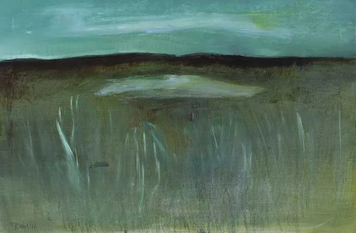 WINTER BOG by Gerald Davis, 1997, oil on canvas, offered Oct 2010