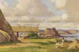 Maurice Canning Wilks, COASTAL VILLAGE WITH CHILDREN