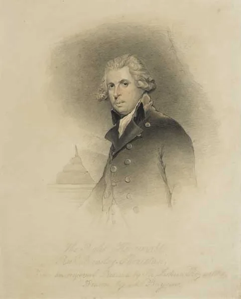 Thomas Mann Baynes, PORTRAIT OF THE RIGHT HONOURABLE RICHARD BRINSLEY SHERIDAN (1751-1816), pencil with watercolour