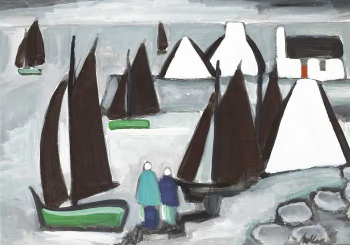 Markey Robinson, BROWN SAILS, gouache and acrylic on board
