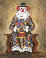Gladys Maccabe, SEATED CLOWN WITH DRUM