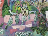 Elizabeth Cope, CHILD WITH CAT IN A GARDEN