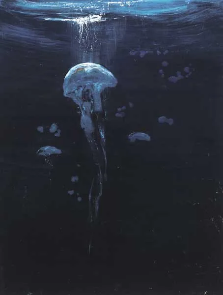 JELLYFISH by Jennifer Kingston, oil on board, sold Oct 2010