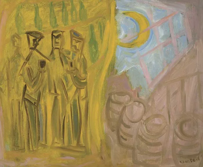 PUB AT NIGHT by Nano Reid, oil on board, sold May 2010