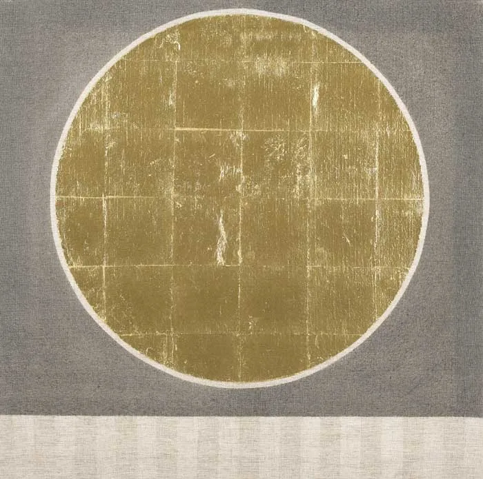 GOLD PAINTING 11.94 by Patrick Scott, gold leaf and tempera on canvas, sold May 2010