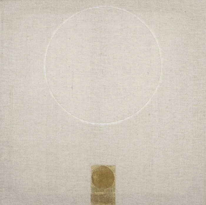 GOLD PAINTING 7/92 by Patrick Scott, gold leaf and tempera on canvas, offered May 2010