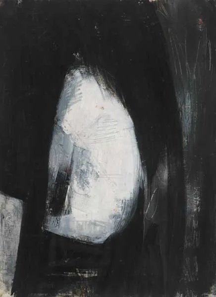 SNOW FIELD REMAINING by Tony O'Malley, gouache on paper, sold May 2010