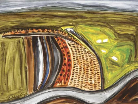 Maria Simonds-Gooding, BOG IN CONNEMARA II, 1987, oil on paper