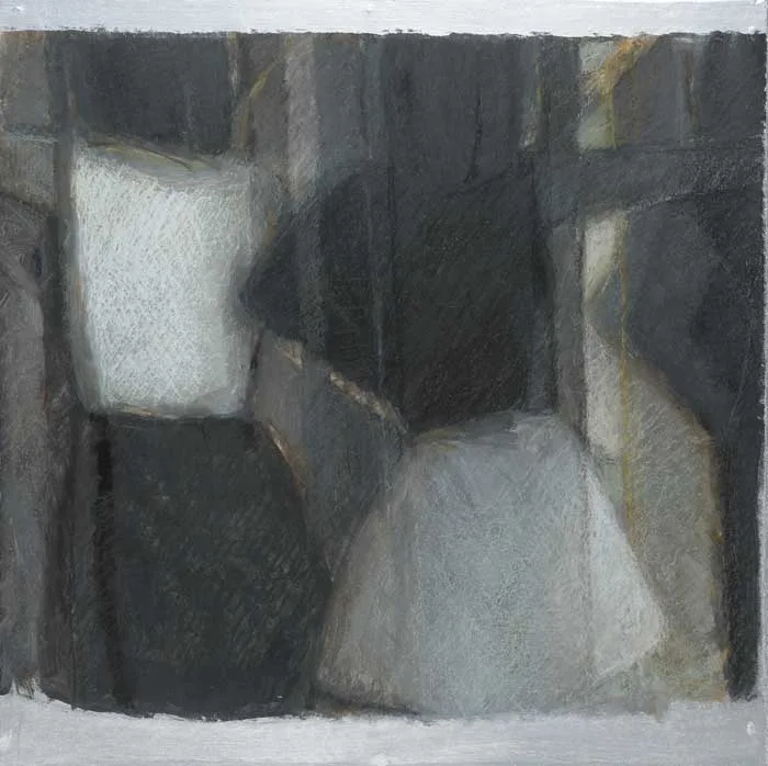 WOMAN'S WINDOW, ST. JOHN ST., I by John Shinnors, 1998, oil pastel on panel, sold May 2010