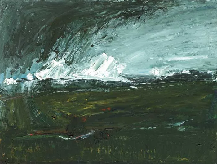 WINTER SHORELINE by Seán McSweeney, 1995, oil on masonite board, sold May 2010