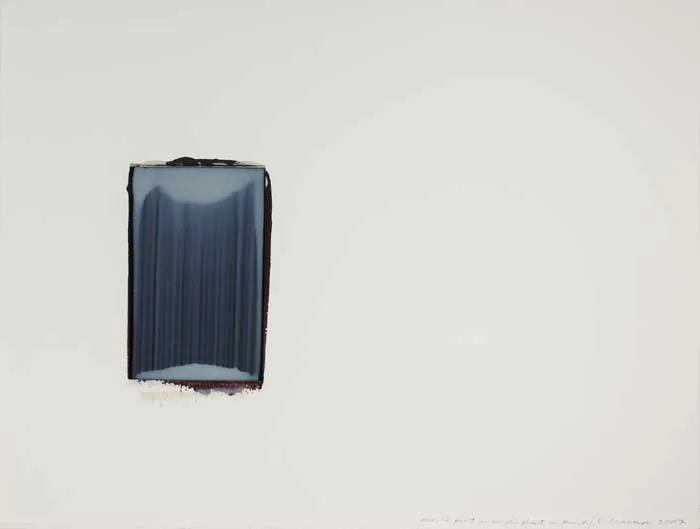 UNTITLED (BLUE) 2007 by Ciarán Lennon, acrylic on acrylic sheet on paint on paper, sold May 2010
