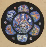 Evie Hone, CREATION - ORIGINAL DESIGN FOR ROSE WINDOW, LOUGHREA CATHEDRAL, COUNTY GALWAY