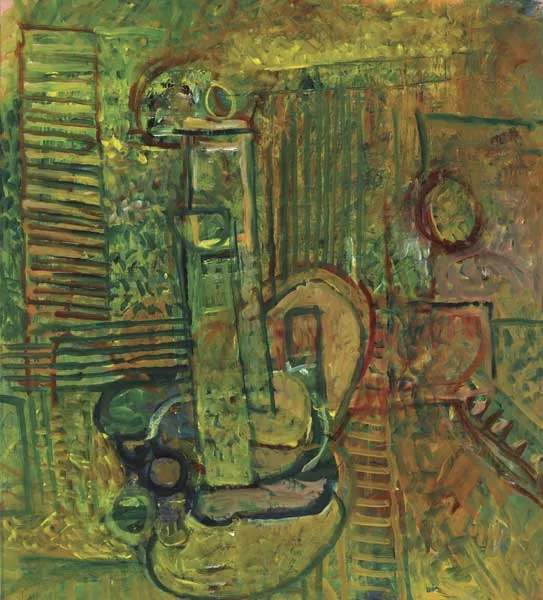 SEATED FIGURE, 2 SEPTEMBER 1991 by Nevill Johnson, oil on board, offered May 2010