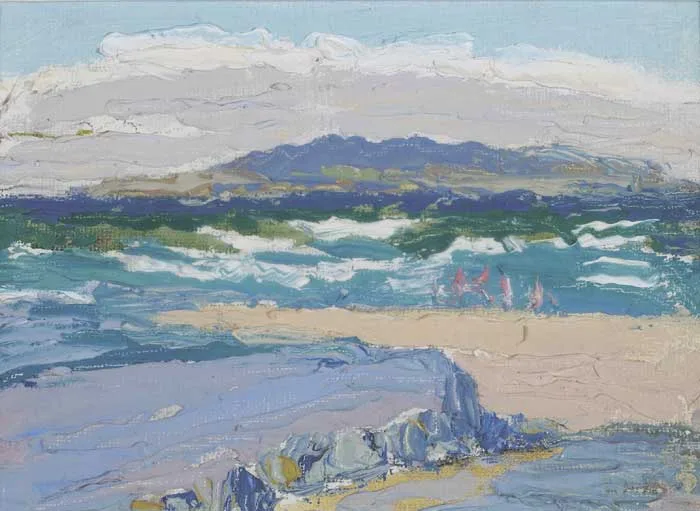 LAMBAY ISLAND by Letitia Marion Hamilton, oil on canvas laid on board, sold May 2010