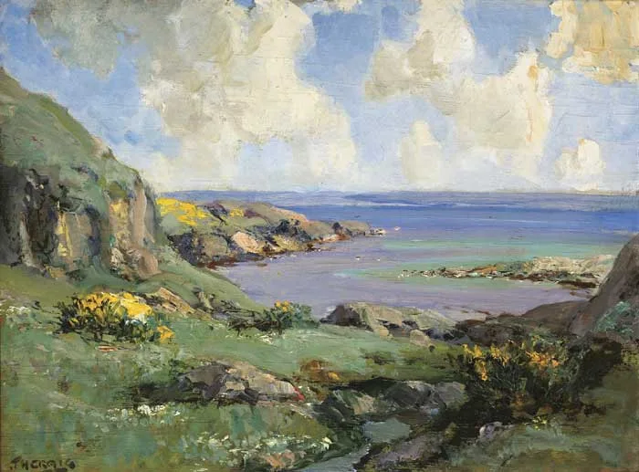 COASTAL LANDSCAPE by James Humbert Craig, oil on board, sold May 2010
