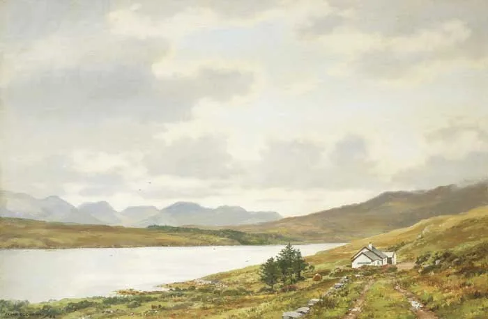 THE TWELVE PINS FROM KILLARY HARBOUR, CONNEMARA by Frank Egginton, 1984, oil on canvas, sold May 2010
