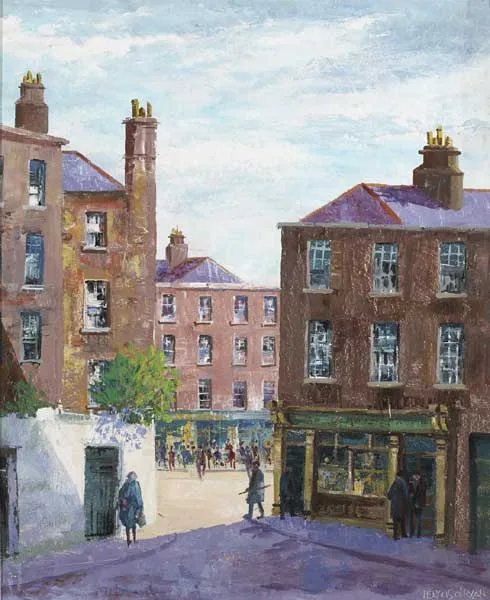 HENRIETTA PLACE, DUBLIN by Fergus O'Ryan, oil on canvas board, sold May 2010