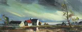 Kenneth Webb, FARM BUILDINGS ON STRANGFORD LOCH, NEWTOWNARDS