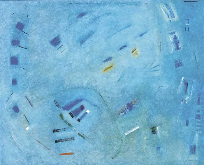HARBOUR by Mike Fitzharris, 1991, oil on board, sold May 2010
