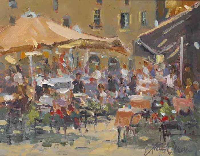 MID-DAY, SIENA by Liam Treacy, 2001, oil on board, sold Mar 2010