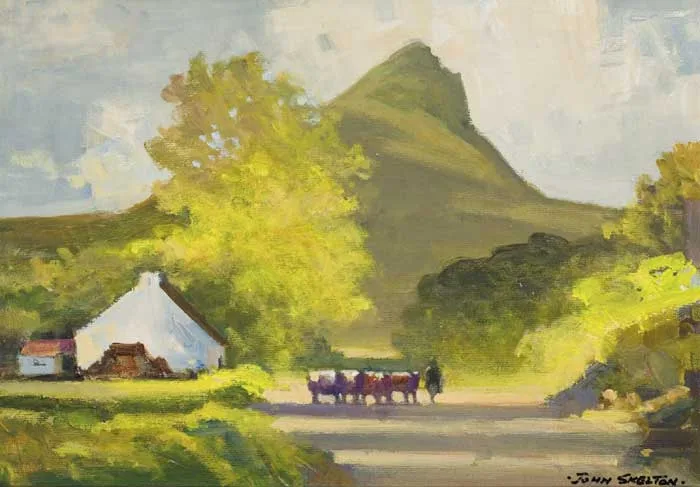 BELOW MOUNT WHISKEY, COUNTY SLIGO by John Skelton, 2002, oil on board, sold Mar 2010