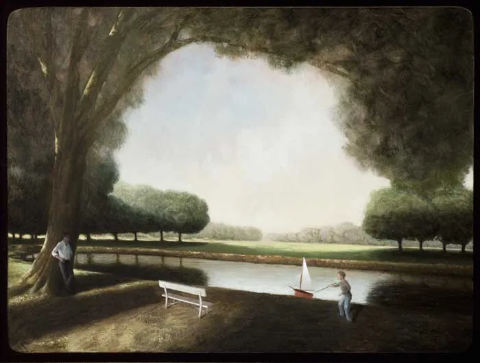 SATURDAY AFTERNOON, PHOENIX PARK by Stuart Morle, oil on copper, offered Mar 2010