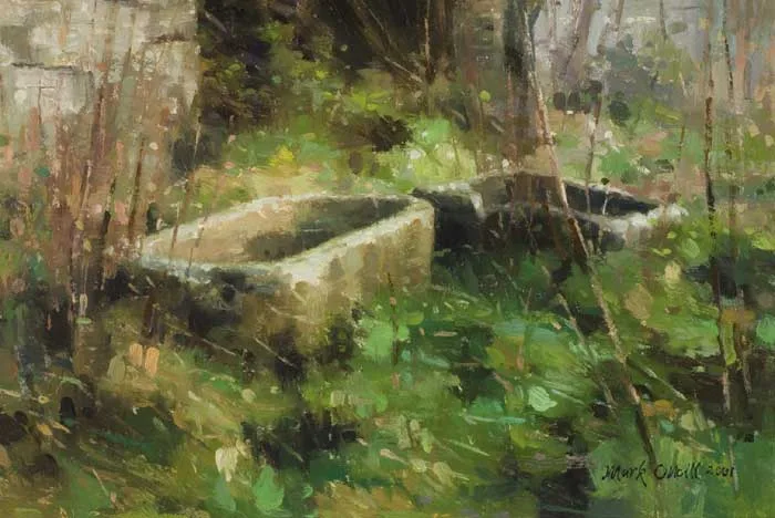 Mark O'Neill, TWO TROUGHS, 2001, oil on board