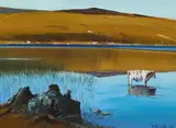 Cecil Maguire, AUTUMN COLOUR SEPTEMBER 1995, LOUGH ANYA [SIC], CONNEMARA