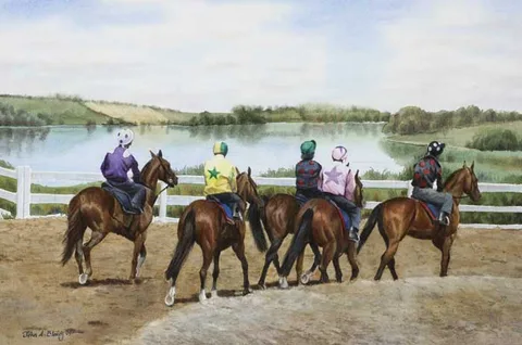 John A. Blakey, GAZING OVER WHITE LAKE, 2009, watercolour