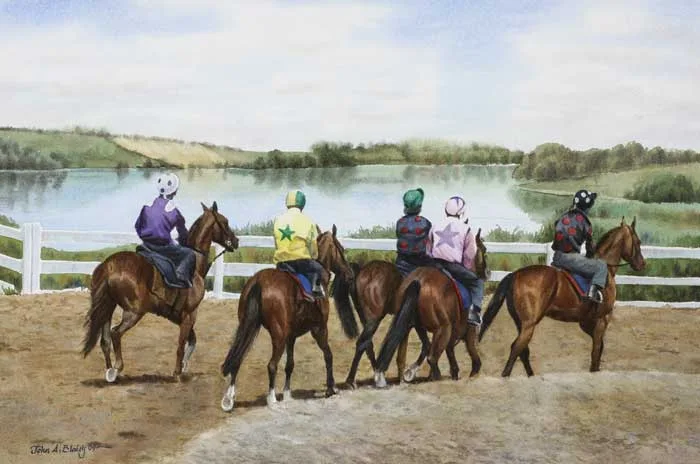 John A. Blakey, GAZING OVER WHITE LAKE, 2009, watercolour