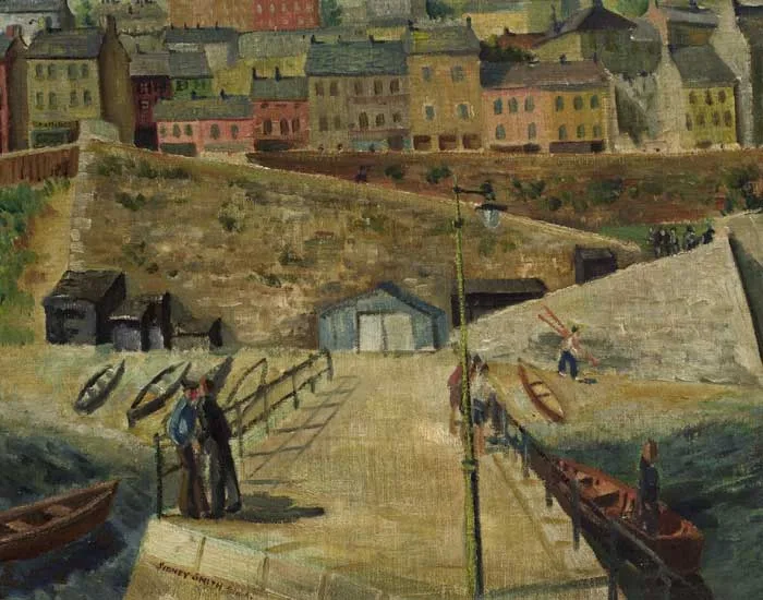 Sidney Smith, HARBOUR SCENE, oil on board