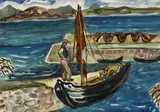 Gerard Dillon, ROUNDSTONE HARBOUR, c.1940s