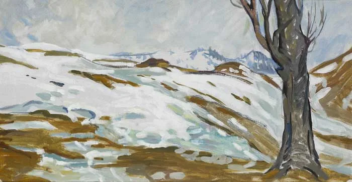 SNOW SCENE by Mary Swanzy, oil on canvas, offered Mar 2010