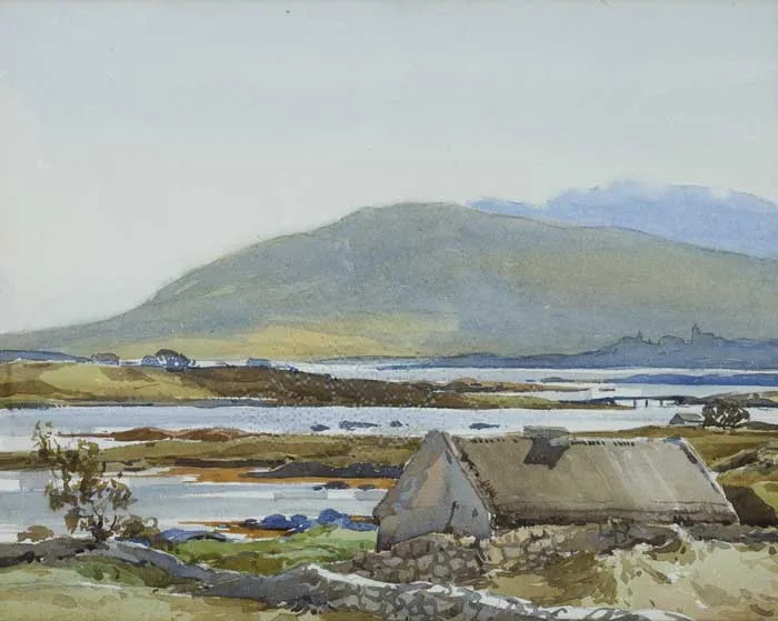 ROUNDSTONE, COUNTY GALWAY by Elizabeth Thompson, watercolour over pencil, sold Mar 2010