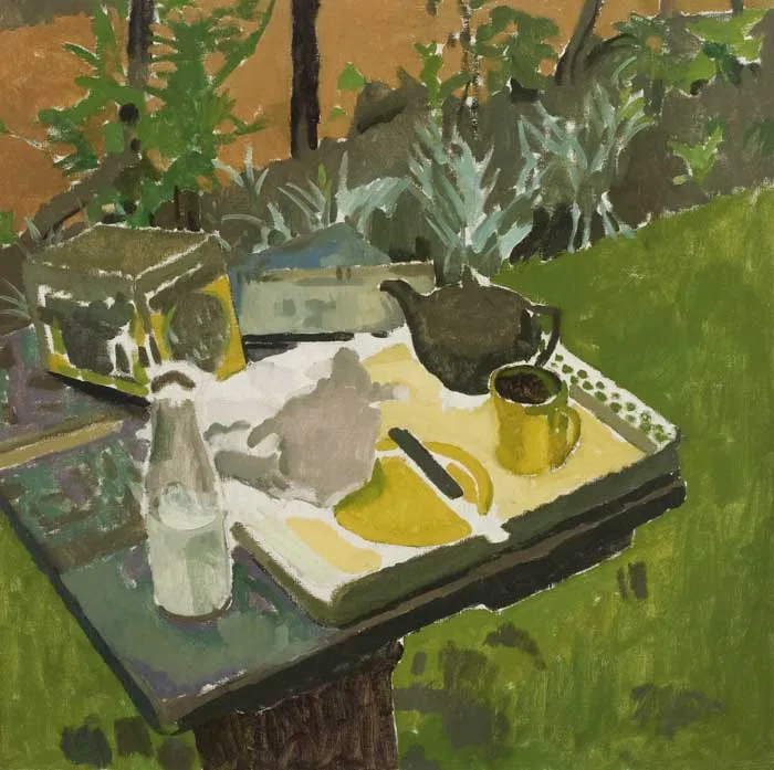 THE TEA TRAY by William John Leech, exhibition label on reverse, offered Mar 2010