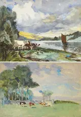 RIVER SLANEY; WEXFORD ON THE RIGHT, WATERFORD ON THE LEFT and SCENE ON THE HOWTH HEAD, DUBLIN, Whyte's 2010
