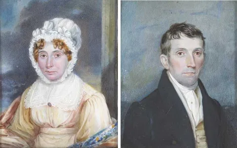 Gustavus Hamilton, MINIATURE PORTRAITS, SIR JOHN CHARLES INGHAM AND LADY WILHELMINA INGHAM, watercolour