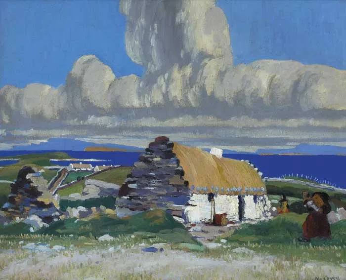 BRINGING HOME TURF by Maurice MacGonigal, oil on canvas, sold Mar 2010